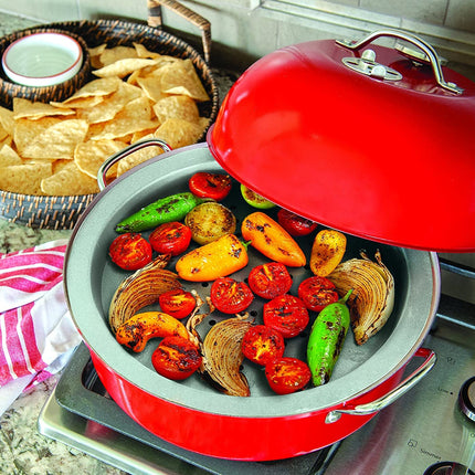 Nordic Ware 36556 Stovetop Kettle Smoker, One, Red