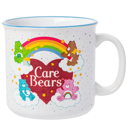 Silver Buffalo Care Bears Rainbow Heart Logo 20oz Ceramic Camper Mug