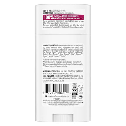 SCHMIDT'S Natural Deodorant Stick 75g, Rose & Vanilla, 24 Hour Protection, Vegan & Cruelty Free