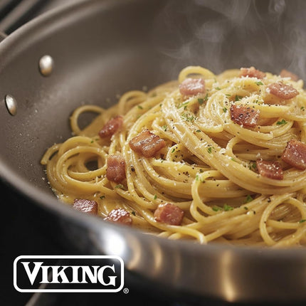 Viking PureGlide Pro 3-Ply Nonstick Frying Pan, Made Without PFAS, 8-Inch Induction Cookware, Metal Utensil Safe Titanium Nonstick Surface, Oven Safe to 600F