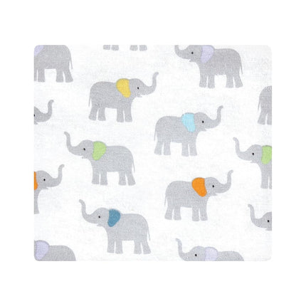 Hudson Baby Couvertures d'emmaillotage en flanelle de coton unisexe pour bébé, Éléphant sarcelle, Taille unique