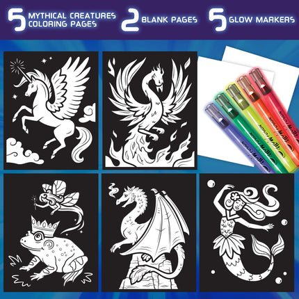 Crayola Glow Fusion Marker Coloring Set-Mythical Creatures 747491