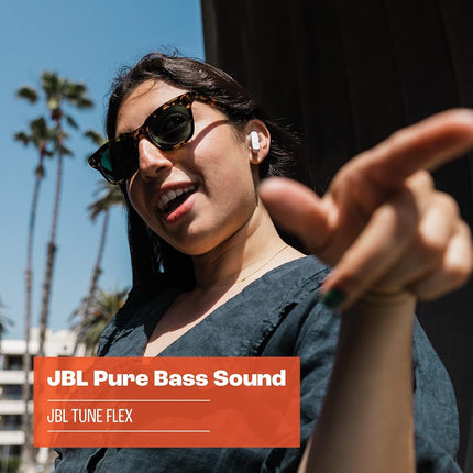 JBL Tune Flex Wireless Noise Cancelling Earbuds, Small, Blue