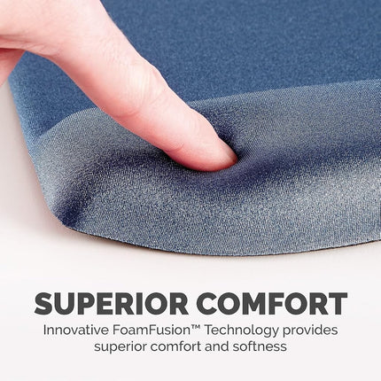 Fellowes PlushTouch Mouse Pad and Wrist Rest with FoamFusion Technology, Blue (9287301)