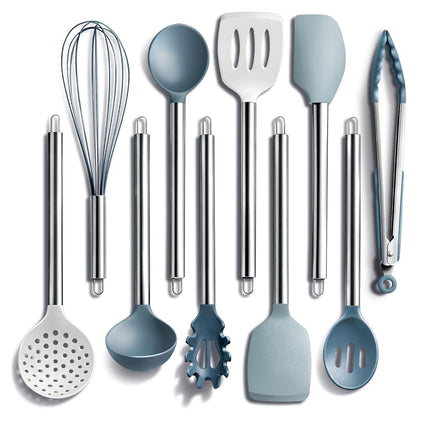 COOK WITH COLOR Silicone Cooking Utensils, 10 Pc K
