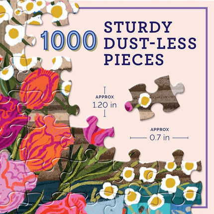 Eeboo 1000 Piece English Flower Shop Jigsaw Puzzle for Adults, 1000 Pieces Cardboard Jigsaw Puzzle Size 23 x 23 inches