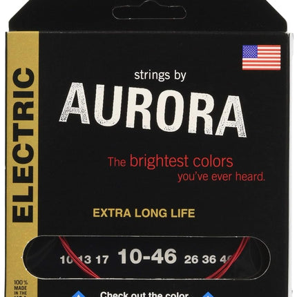 Aurora Electric Guitar Strings 10 Gauge Red