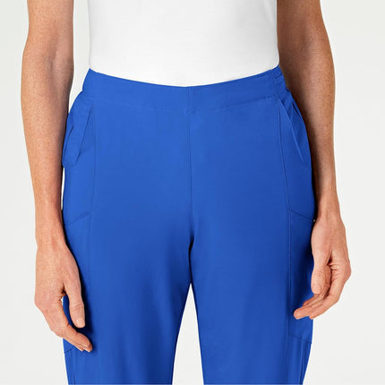 WonderWink Women's Flat Front Cargo Pant, Royal, X-Small