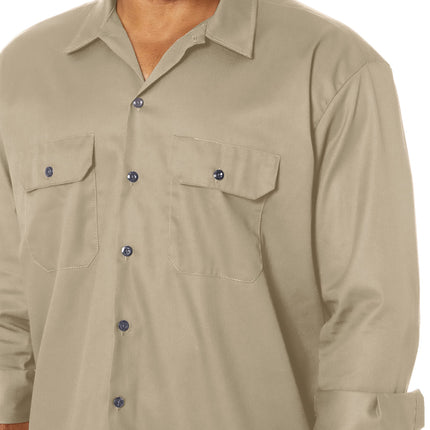 Dickies Men's Big-Tall Long-Sleeve Work Shirt - Beige -