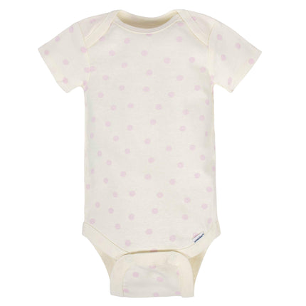 Gerber baby-girls 8-pack Short Sleeve Onesies Bodysuits, Bunny, 3-6 Months
