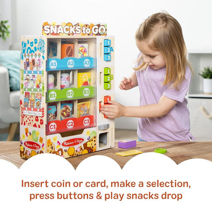 Melissa & Doug Sort, Stock, Select Wooden Vending Machine Play Set | Learning Toy for Kids | Age 3+
