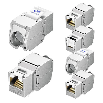 Cable Matters6-Pack, Cat 6a Metal Shielded RJ45 Ke