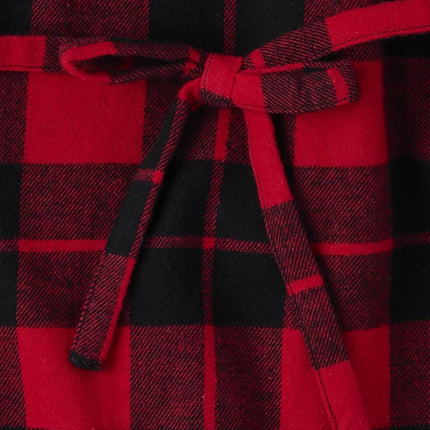 Robe à manches longues à carreaux The Children's Place pour femme, carreaux rouges style bûcheron, très grande taille