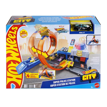 Hot Wheels City Super Police Station Playset & Toy Car