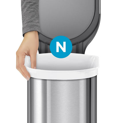 Simplehuman Code N 45-50L Custom Fit Bin Liners, White, CW0174