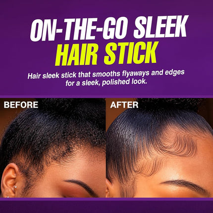EBIN NEW YORK 24 Hour Edge Tamer Hair Sleek Stick, Extreme Firm Hold, 2.7 oz, Original – Sleek & Go, No Flaking and White Residue