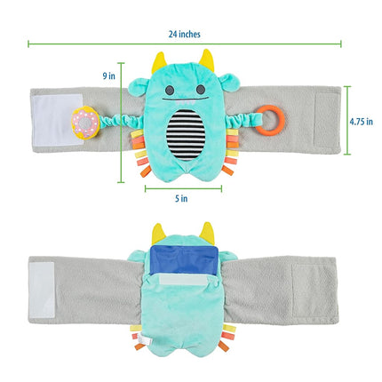 Dr. Brown’s Gripebelt for Colic & Gas Relief, Heated Tummy Wrap, Baby Swaddling Belt, Natural Relief for Upset Stomach in Babies & Toddlers, Blue Monster, 3m+