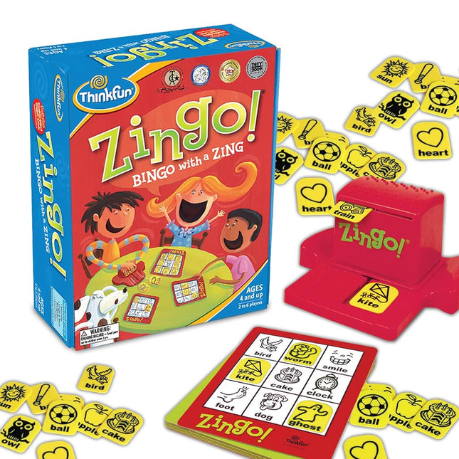 ThinkFun Zingo Bingo Award Winning Preschool Game for Pre-Readers and Early Readers Age 4 and Up - One of The Most Popular Board Games for Boys and Girls and Their Parents, Amazon Exclusive Version