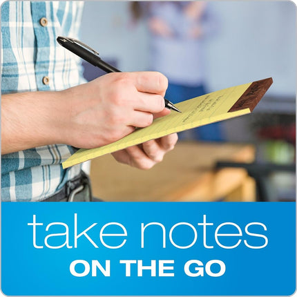 Tops The Legal Pad Legal Pad, 5 x 8 Inches, Perforated, Canary, Narrow Rule, 50 Sheets per Pad, 12 Pads per Pack (7501)