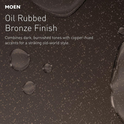 Moen YB2286ORB Brantford Collection Traditional Single Post Bathroom Hand Towel Ring, Oil-Rubbed Bronze