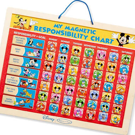 Melissa & Doug Disney Mickey Mouse Clubhouse My Magnetic Responsibility Chart - Toddler Routine, Kids Reward Board, Reward Chart for Toddlers and Kids Ages 3+