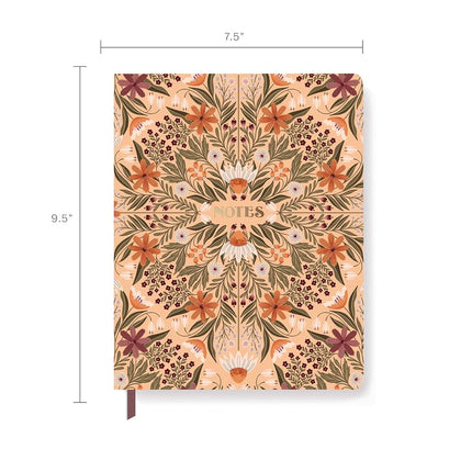 Fringe Studio Classic Large Paperback Journal, MEADOW FLOWER 7.5" w x 9.5" h, 208 pages, Juliana Tipton Collection (841PA002FSC)