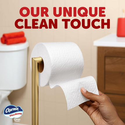 Charmin Ultra Strong Clean Touch Toilet Paper, 24 Family Mega Rolls = 123 Regular Rolls, White