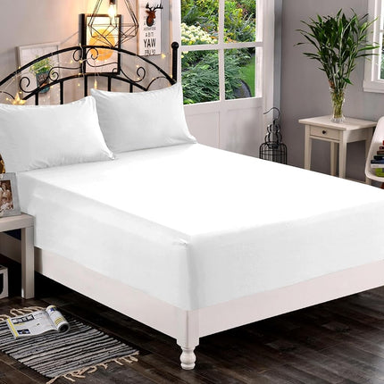 Elegant Comfort 1500 Premium Quality Fitted Sheet Ultra Soft 18-24 Inch Extra Deep Pocket - Single Fitted Sheet for High Mattress - Wrinkle Free with Smart Storage Pockets, Twin/Twin XL, White