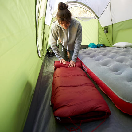 Saco de dormir Coleman Flatlands para adultos 30/40/10.0 °C Material 100 % reciclado Opciones grandes y altas Saco de dormir para clima fresco