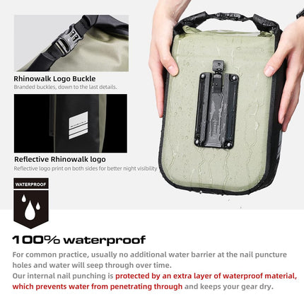 Rhinowalk Bike Front Fork Bag Waterproof 4-6L Bicycle Quick Release Dry Bag for Bikepacking Cycling Touring