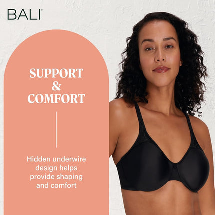 Maidenform Women's Bali-Passion for Minimizer Wired Bra, Black (Noir Xbk), 42DD