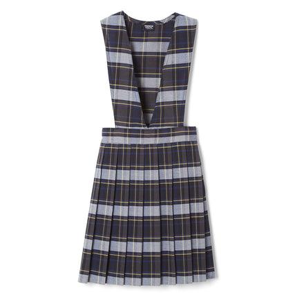 Pull col V Fille French Toast, écossais bleu et or, 14 ans