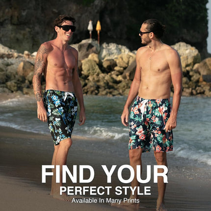 Kanu Surf Maillot de bain Apollo pour homme (tailles standards et grandes tailles), noir Fidji, grand