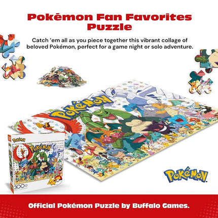 Buffalo Games - Pokémon - Fan Favorites - 300 Large Piece Jigsaw Puzzle Multicolor, 21.25"L X 15"W