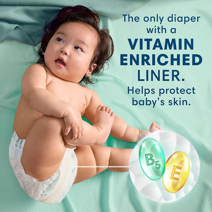 Pampers Pure Protection Baby Diapers, Size 1 (8-14 lbs), 132 Count, Up to 100% Leakproof, Premium Plant-based Skin Protection, Hypoallergenic Soft Diapers
