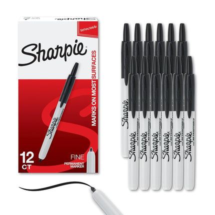 Sharpie Retractable Permanent Markers, Fine Point,