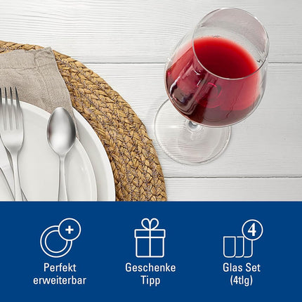 Villeroy & Boch La Divina 4pc Burgundy Wine Goblet Set 200 mL