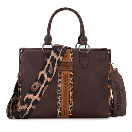 Wrangler Women's Leopard Print Woven Shoulder Purs