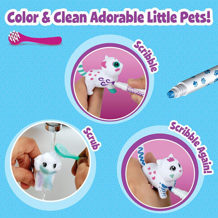 CRAYOLA Scribble Scrubbie Pets Tattoo Shop, Toy Pet Playset, Gift for Kids, Age 3, 4, 5, 6