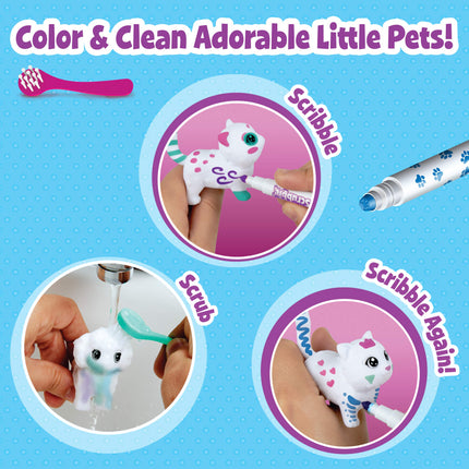 CRAYOLA Scribble Scrubbie Pets Tattoo Shop, Toy Pet Playset, Gift for Kids, Age 3, 4, 5, 6