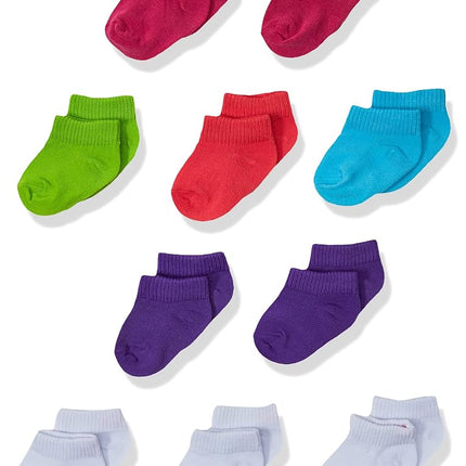 Hanes baby-girls Low Cut Socks 10-pack, Assorted, 12-24 Months