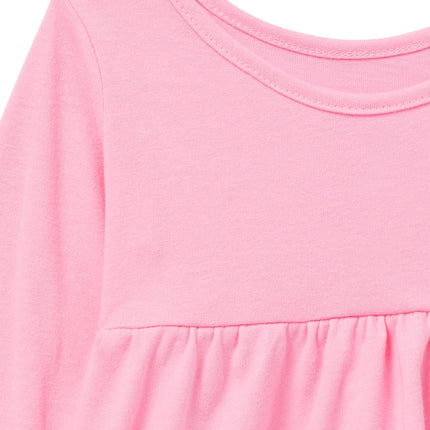 The Children's Place Baby Toddler Girls Long Sleeve Fashion Top Multis, Pink, 6-9 Months