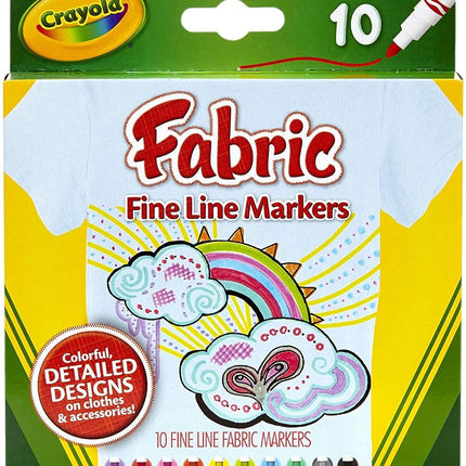 Crayola Fabric Markers-10/Pkg