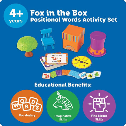 Learning Resources Fox in the Box, Ages 3+, Positional Words Game, Develops Vocabulary, Rhyming and Directional Skills