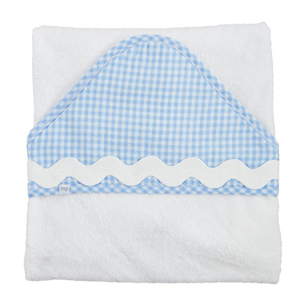 Mud Pie Children's Blue Gingham Hooded Towel