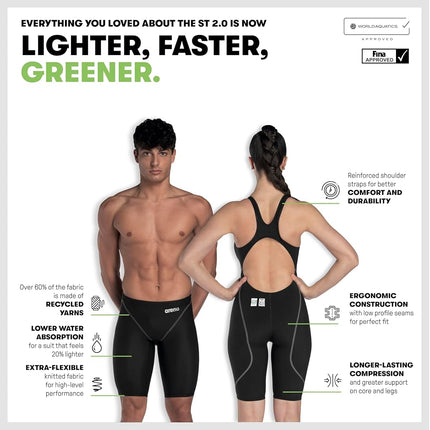 Arena Boy's Racing Jammer Powerskin ST Next Black