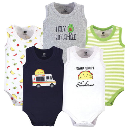 Grenouillères sans manches en coton pour bébé unisexe Hudson Baby, Camion Taco, 6-9 mois