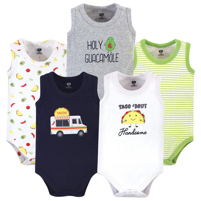 Hudson Baby Unisex Baby Cotton Sleeveless Bodysuit