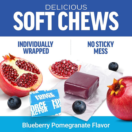 Force Factor Amazing Ashwa Complete Calm Support with KSM-66 Ashwagandha, Like Ashwangandha Gummies to Promote Calm & Relaxation with Magnesium & L-Theanine, Blueberry Pomegranate, 60 Soft Chews