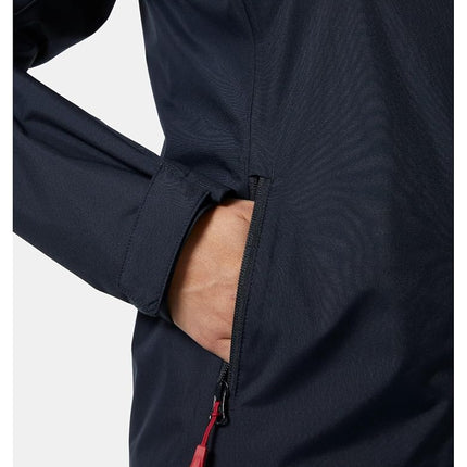 Helly Hansen Women's W Crew Hooded Jacket 2.0, Navy, M